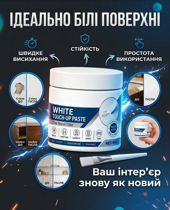 White Touch-Up Paste ремонтна маскувальна паста для білих поверхонь